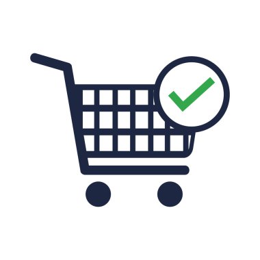 blue isolate shopping cart flat icon