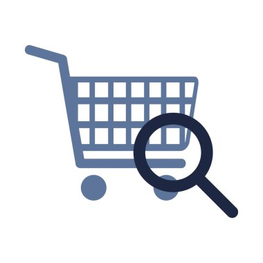 blue isolate shopping cart flat icon