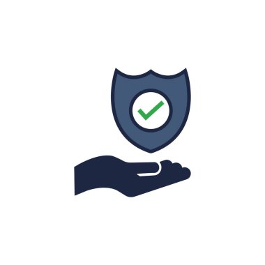 blue and white isolate safety icon vector