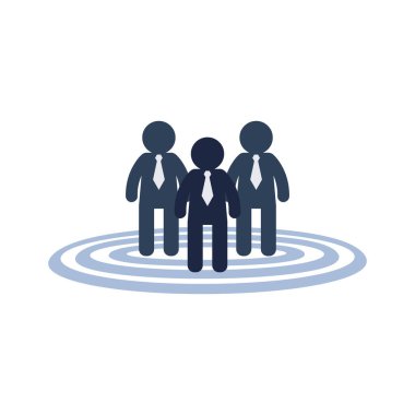 isolate teamwork group flat icon vector