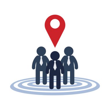 isolate teamwork group flat icon vector