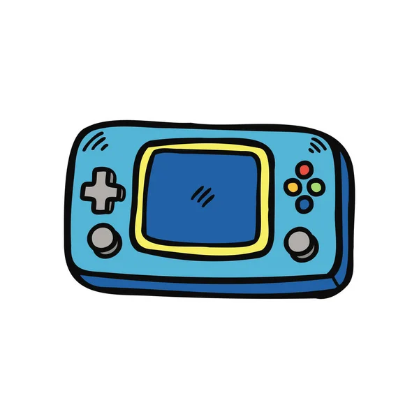 Isolate Blue Game Boy Illustration Toy — Stock Vector