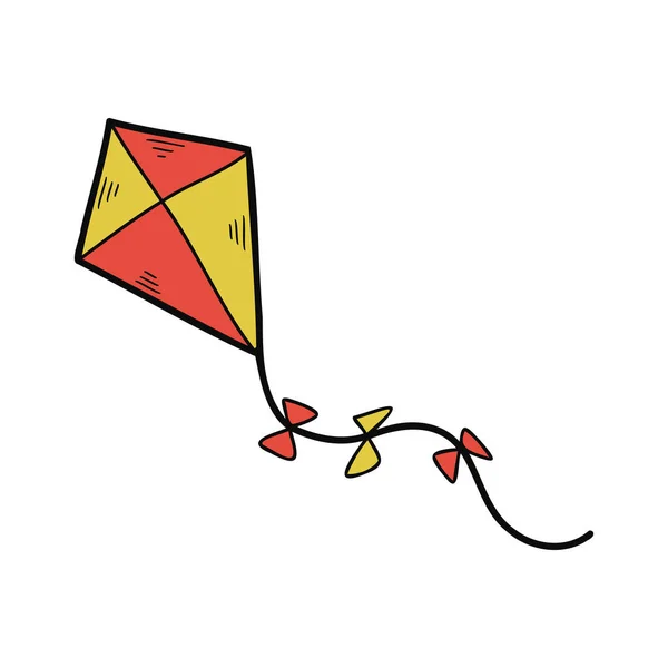 Eristää Punainen Keltainen Leija Kuva Lelu — vektorikuva