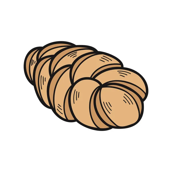 Isolate Bakery Challah Bread Vector — Stock Vector
