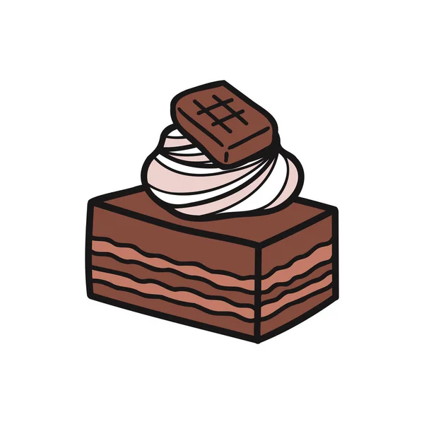Fırın Çikolatalı Pasta Vektörünü Ayır — Stok Vektör