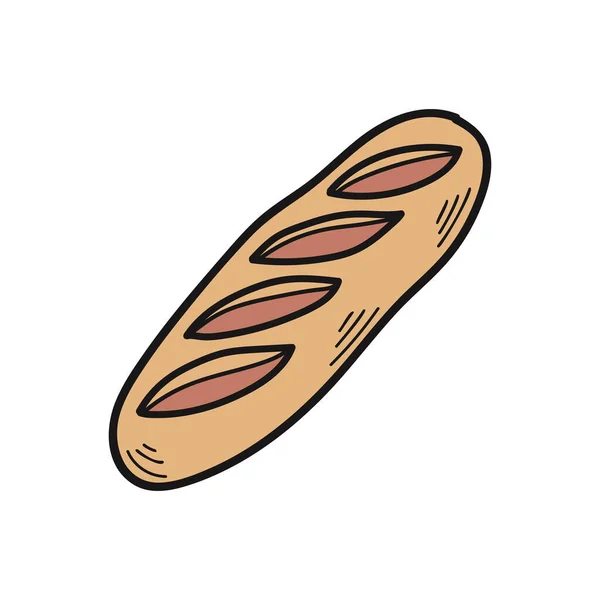 Isolate Hand Drawn Bakery Bread Vector — Stock Vector