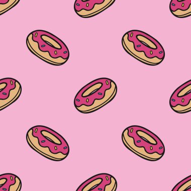 Pembe elementler çilekli tatlı pürüzsüz desen 