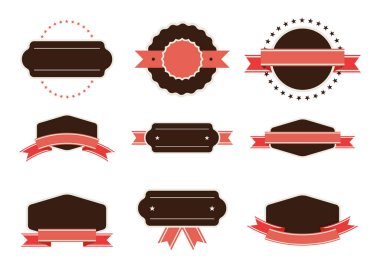 Klasik etiket elemanları vintage çerçeve seti