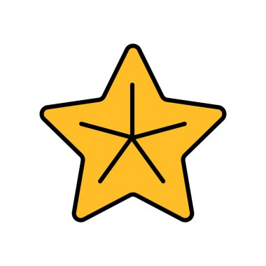 Noel yıldızı düz simgesini ayır