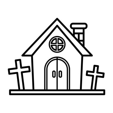 Vampir kalesinin düz simgesini ayır