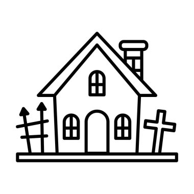 Vampir kalesinin düz simgesini ayır