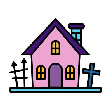 Vampir kalesinin düz simgesini ayır