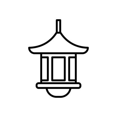 Çin fenerinin düz simgesini ayır