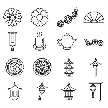 Ay festivali düz simgesi