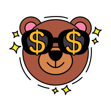 Dolarlık gözlüklü Bear 'ın resimlerini ayır 