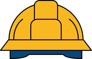 sabit kaskın düz simge vektörü