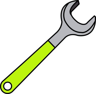 Wrench 'in düz simge vektörü