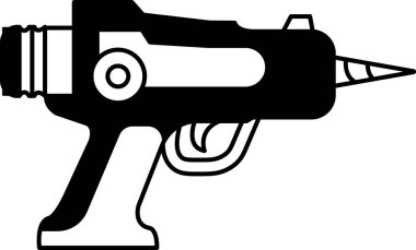 Drill 'in siyah beyaz düz simge vektörü