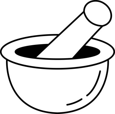 siyah ve beyaz harç ve tokmağın tek simgesi