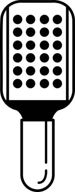 gümüş rendeleyicinin siyah beyaz simgesi 