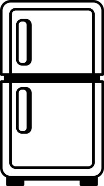 Buzdolabının siyah beyaz simgesi