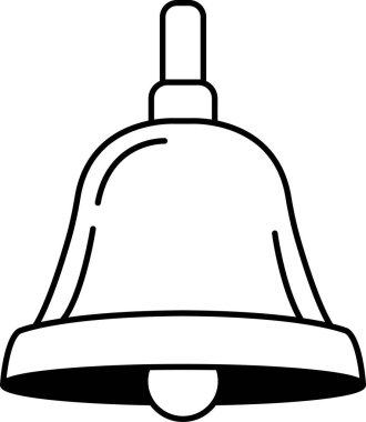 Bir boks çanının siyah beyaz simgesi