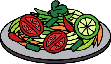 Papaya salatası simgesi.