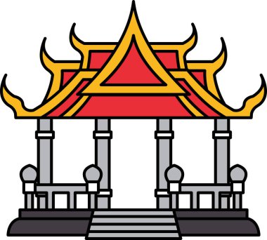 Tayland tapınağı köşkünün ikonu