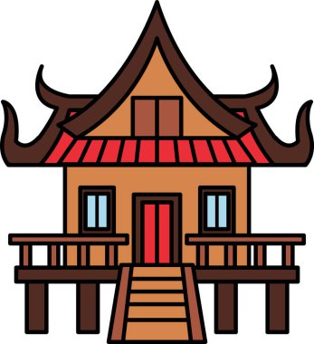 Geleneksel Tayland evlerinin tek simgesi