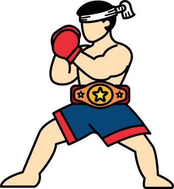 Muay Thai boks muhafızlarının resmi