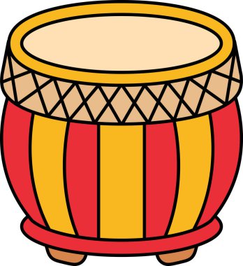 Geleneksel Japon Taiko davullarının tek simgesi