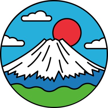 Fuji Dağı 'nın çizimi