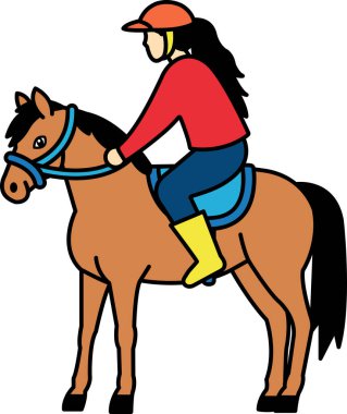 bir kız bir binicilik 