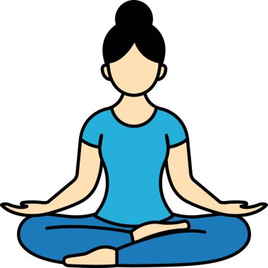 Meditasyon yapan bir kadının resimlerini ayır