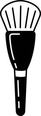 siyah ve beyaz resim bir yanak makyaj fırçası