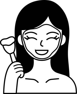 Siyah ve beyaz bir yüz maskesi.