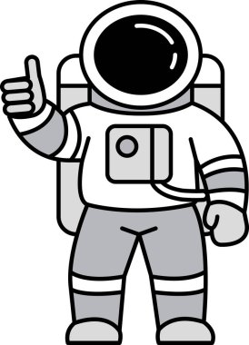 Bir astronot onay veriyor.