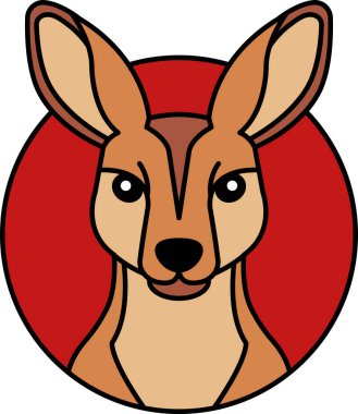 Kanguru simgesi vektörünü ayır