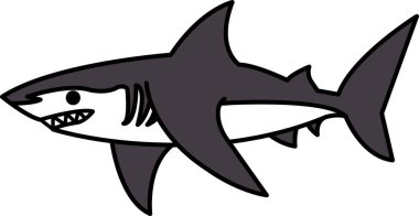 Köpekbalığı simgesi vektörünü ayır