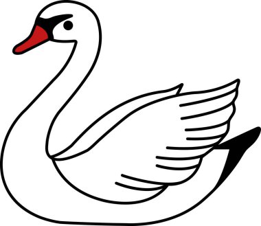 Kuğu simgesi vektörünü izole et