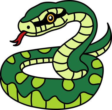 Yılan simgesi vektörünü ayır