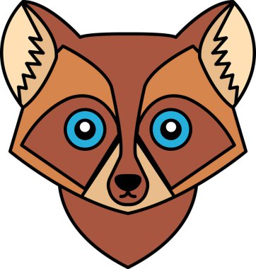 Rakun simgesi vektörünü ayır