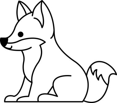 Shiba inu köpek simgesi vektörünü ayır