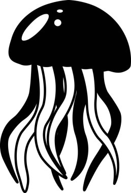 Denizanasının siyah beyaz simgesini ayır