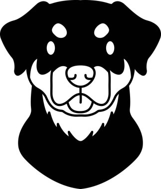 Siyah ve beyaz, Rottweiler köpeğinin resimlerini ayır