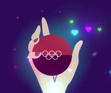 Türkistan Kazakistan - 16 Temmuz 2024: Paris 'te 2024 Olimpiyat Oyunları. Paris 2024 Yaz Olimpiyatları 'nın resmi logosu. Paris 'te Yaz Olimpiyatları. İzole Vektör İllüstrasyon Olimpiyat Logosu