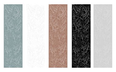 Lüks, muz yapraklı çiçek deseni