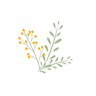 Yelow flower abstract art background vector. Botanical wall art design collection for prints,wall decoration,cover and wallpaper.