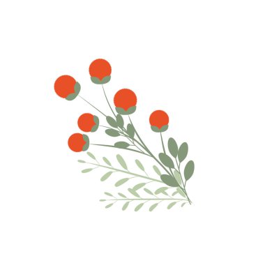 Red flower abstract art background vector. Botanical wall art design collection for prints,wall decoration,cover and wallpaper.