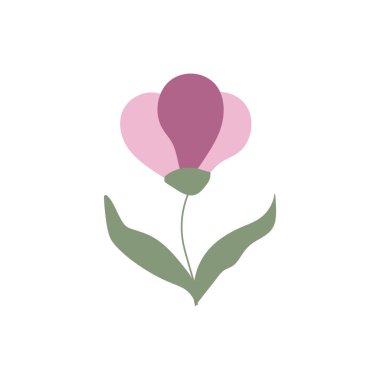 Pink flower abstract art background vector. Botanical wall art design collection for prints,wall decoration,cover and wallpaper.